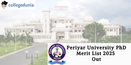 Periyar University PhD Merit List 2025 Out